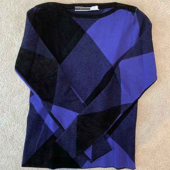 Sportmax Code Blue Plaid Sweater - Picture 2 of 3